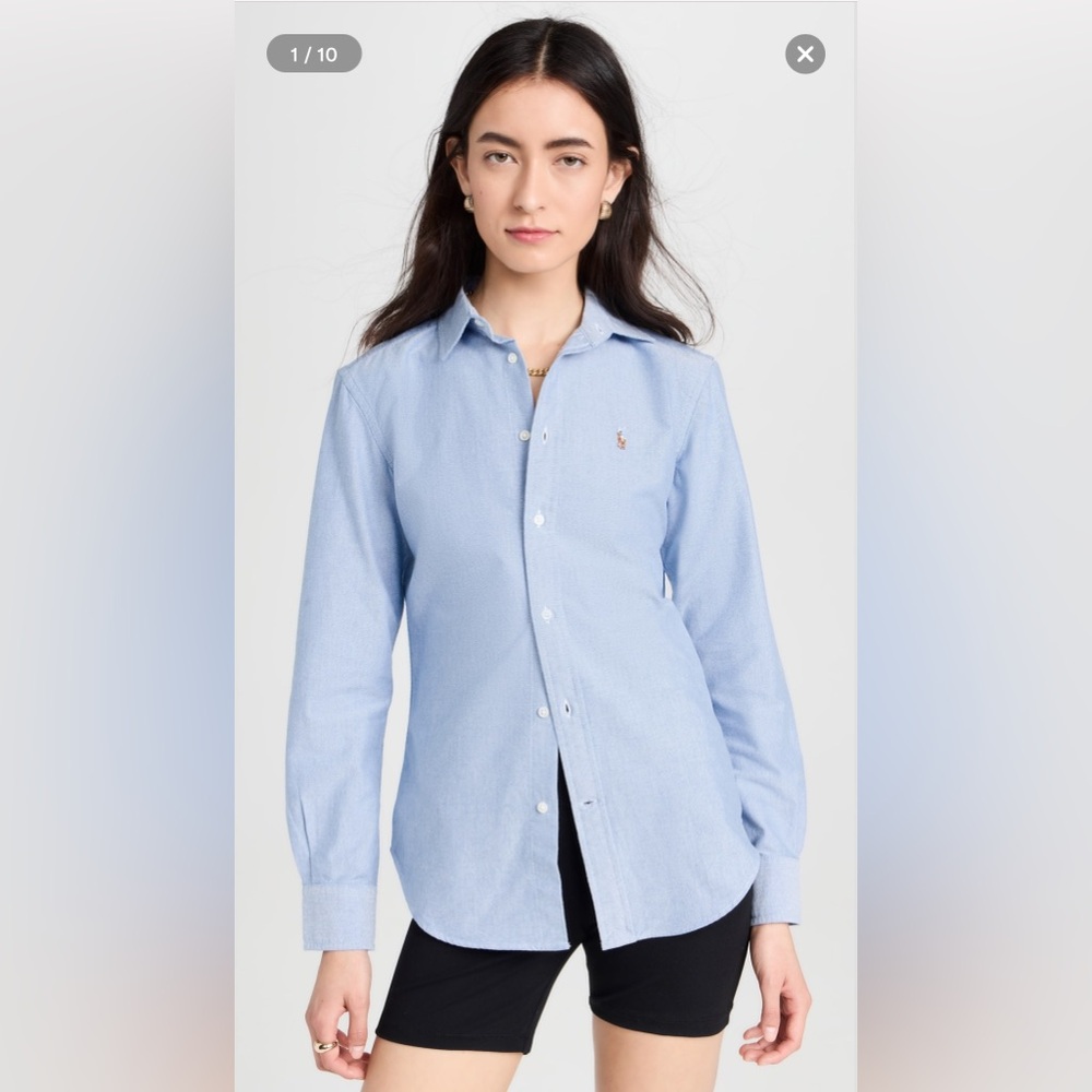 Ralph Lauren Classic Light Blue Button-Up Shirt NWT